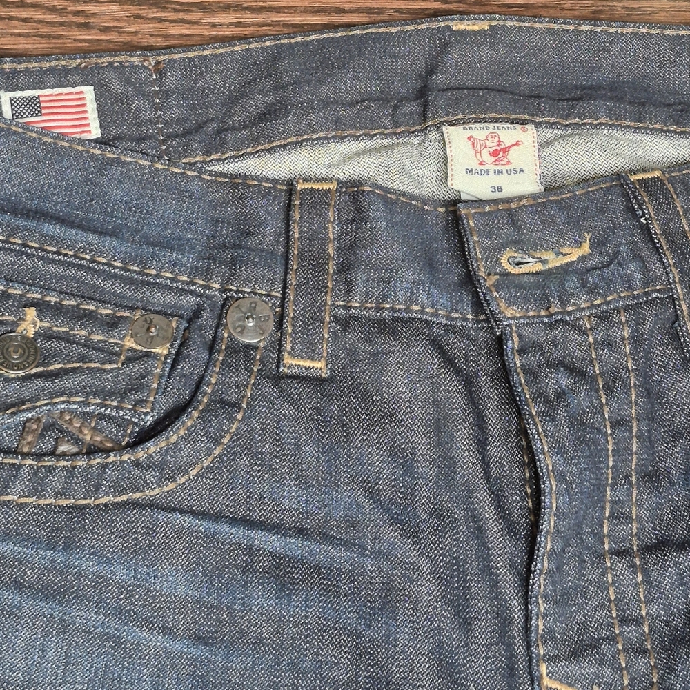 True Religion Ricky Big T Men's Blue Jeans - Picture 11 of 13